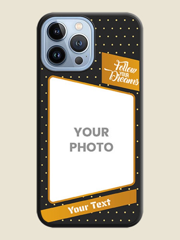 Custom Follow Your Dreams with White Dots on Space Black Custom Soft Matte Phone Cases - iPhone 13 Pro Max - alternate view