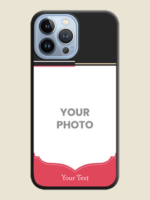 Custom Classic Plain Design with Name on Photo on Space Black Soft Matte Phone Cover - iPhone 13 Pro Max - alternate view