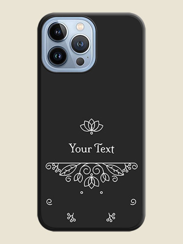 Custom Lotus Garden Custom Text On Space Black Personalized Soft Matte Phone Covers -Apple Iphone 13 Pro Max - alternate view