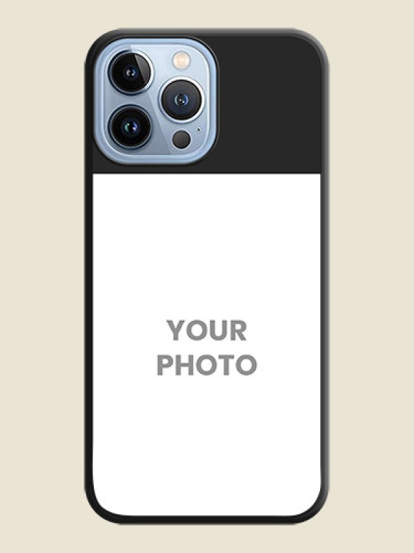 Custom Image Upload With Space Black Color On Custom Soft Matte Mobile Back Cover - iPhone 13 Pro Max - alternate view