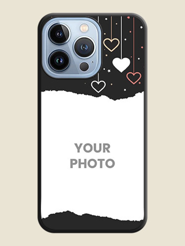 Custom Love Hangings with Splash Wave Picture on Space Black Custom Soft Matte Phone Back Cover - iPhone 13 Pro - alternate view