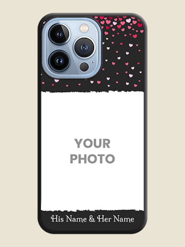 Custom Fall in Love with Your Partner on Photo on Space Black Soft Matte Phone Cover - iPhone 13 Pro - alternate view