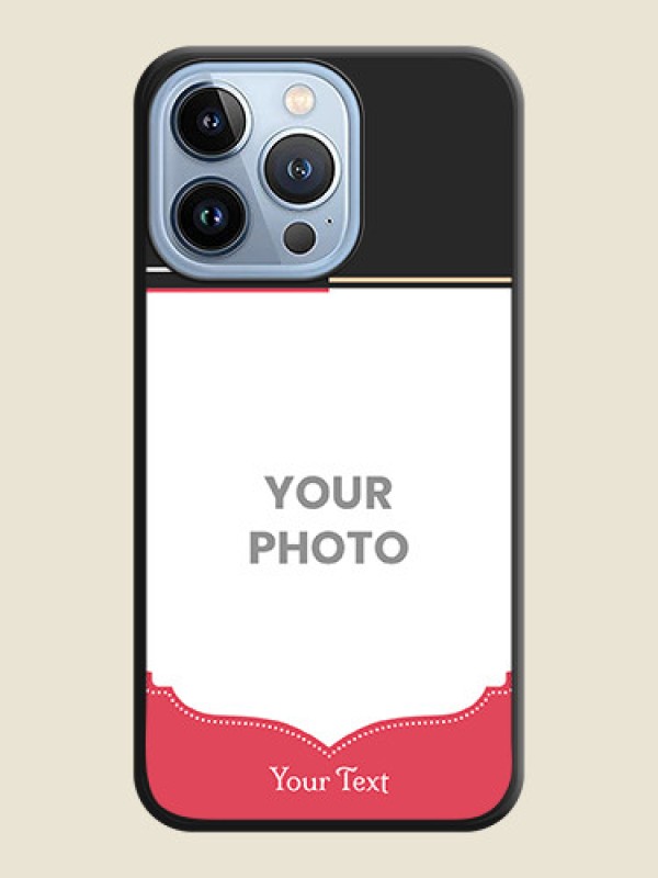 Custom Classic Plain Design with Name on Photo on Space Black Soft Matte Phone Cover - iPhone 13 Pro - alternate view