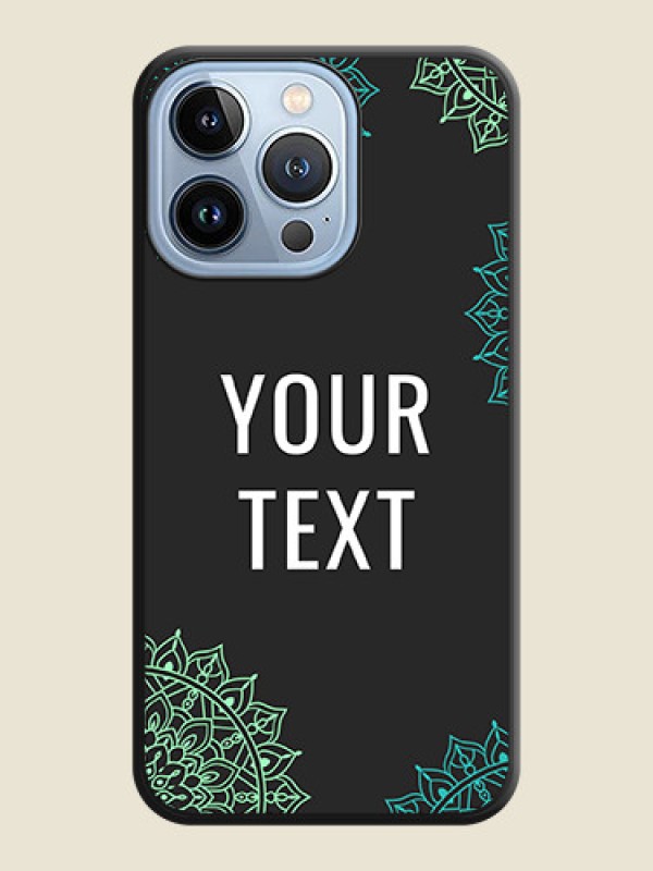 Custom Your Name with Floral Design on Space Black Custom Soft Matte Back Cover - iPhone 13 Pro - alternate view