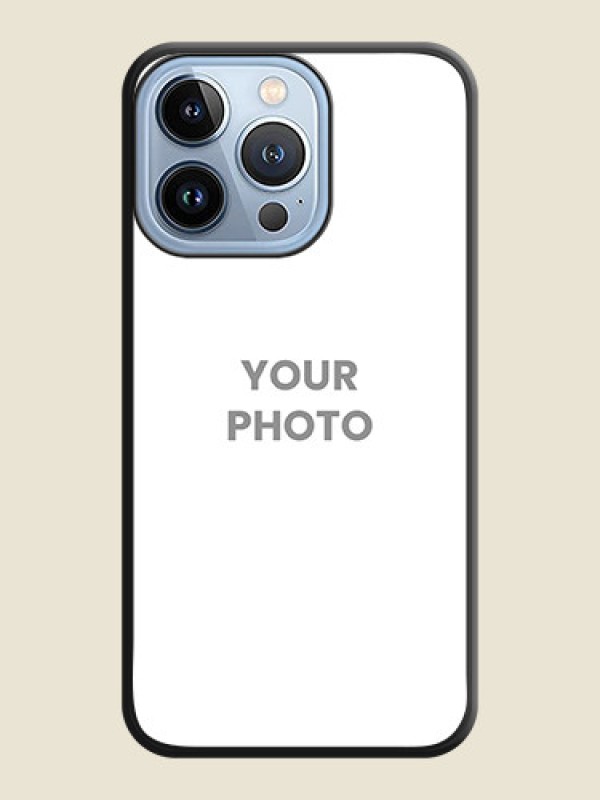 Custom Full Single Pic Upload On Space Black Personalized Soft Matte Phone Covers -Apple Iphone 13 Pro - alternate view