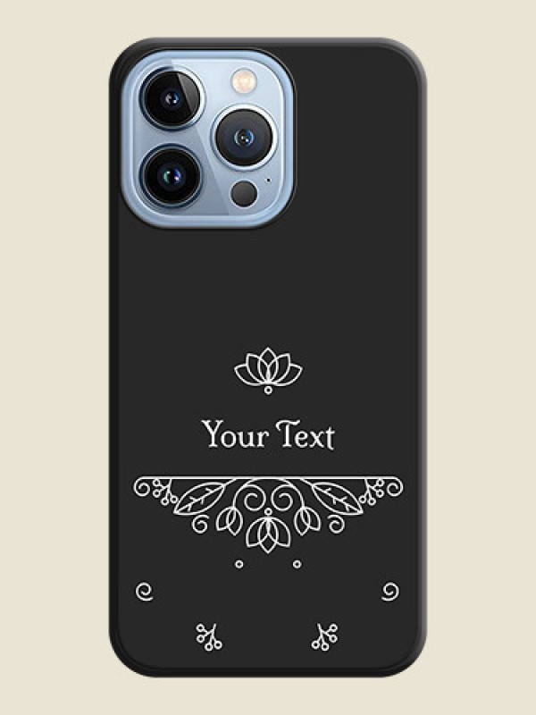 Custom Lotus Garden Custom Text On Space Black Personalized Soft Matte Phone Covers -Apple Iphone 13 Pro - alternate view