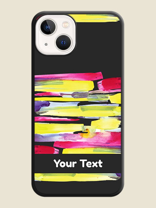 Custom Brush Coloured on Space Black Personalized Soft Matte Phone Covers - iPhone 13 - alternate view