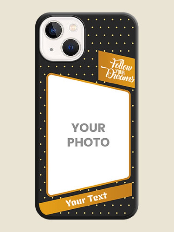 Custom Follow Your Dreams with White Dots on Space Black Custom Soft Matte Phone Cases - iPhone 13 - alternate view