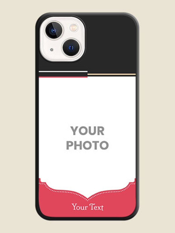 Custom Classic Plain Design with Name on Photo on Space Black Soft Matte Phone Cover - iPhone 13 - alternate view