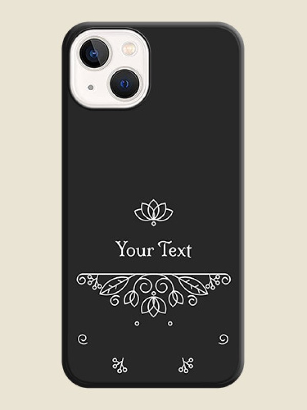 Custom Lotus Garden Custom Text On Space Black Personalized Soft Matte Phone Covers -Apple Iphone 13 - alternate view