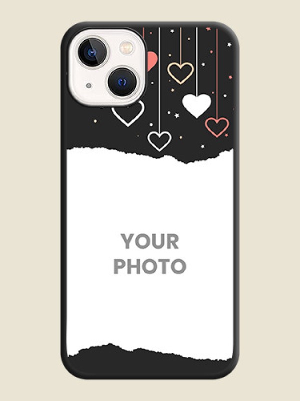 Custom Love Hangings with Splash Wave Picture on Space Black Custom Soft Matte Phone Back Cover - iPhone 14 Plus - alternate view