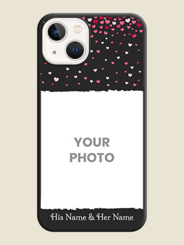 Custom Fall in Love with Your Partner  on Photo on Space Black Soft Matte Phone Cover - iPhone 14 Plus - alternate view