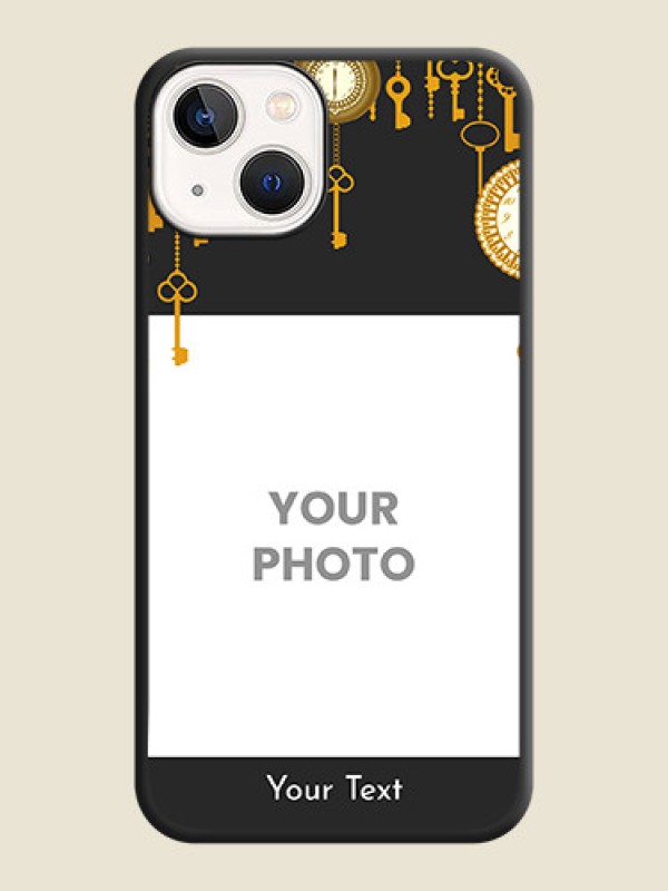 Custom Decorative Design with Text on Space Black Custom Soft Matte Back Cover - iPhone 14 Plus - alternate view