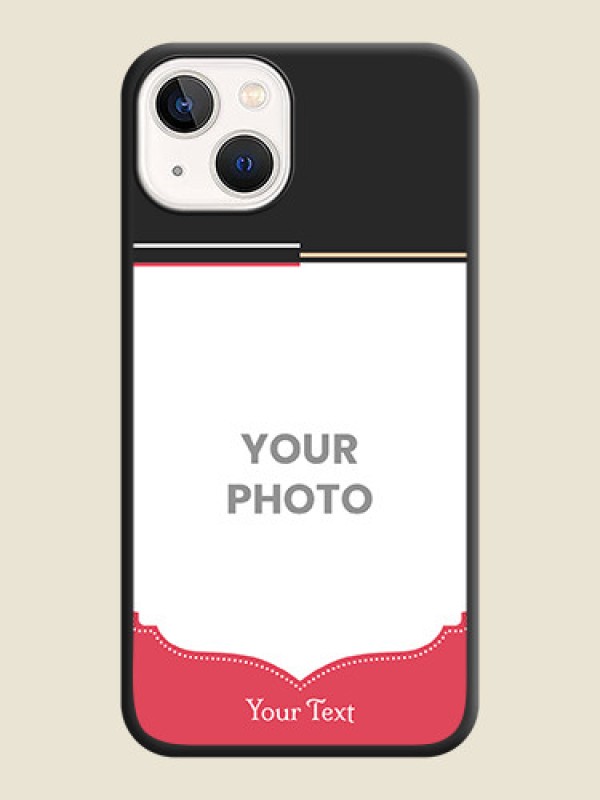Custom Classic Plain Design with Name on Photo on Space Black Soft Matte Phone Cover - iPhone 14 Plus - alternate view