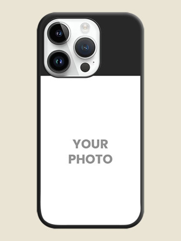 Custom Image Upload With Space Black Color On Custom Soft Matte Mobile Back Cover - iPhone 14 Pro Max - alternate view