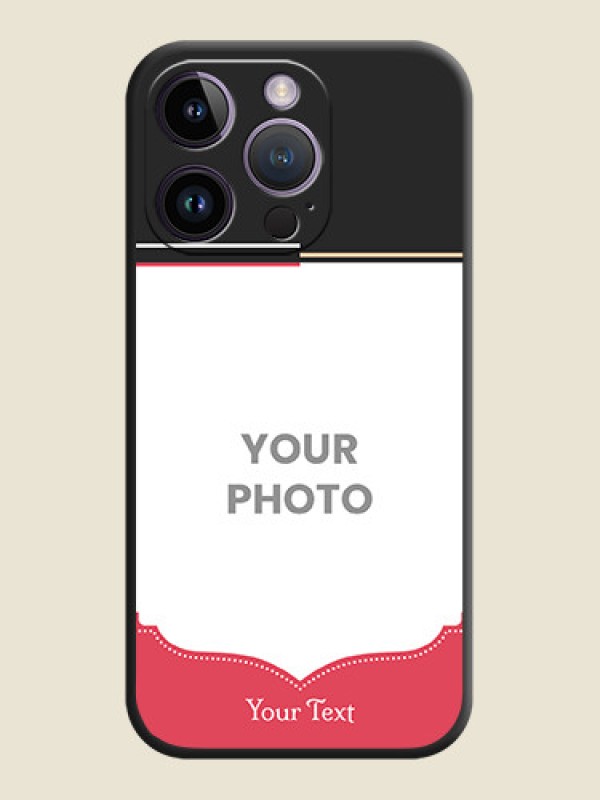 Custom Classic Plain Design with Name on Photo on Space Black Soft Matte Phone Cover - iPhone 14 Pro