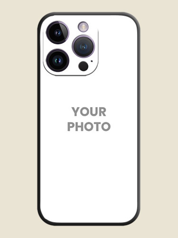Custom Full Single Pic Upload On Space Black Personalized Soft Matte Phone Covers -Apple Iphone 14 Pro