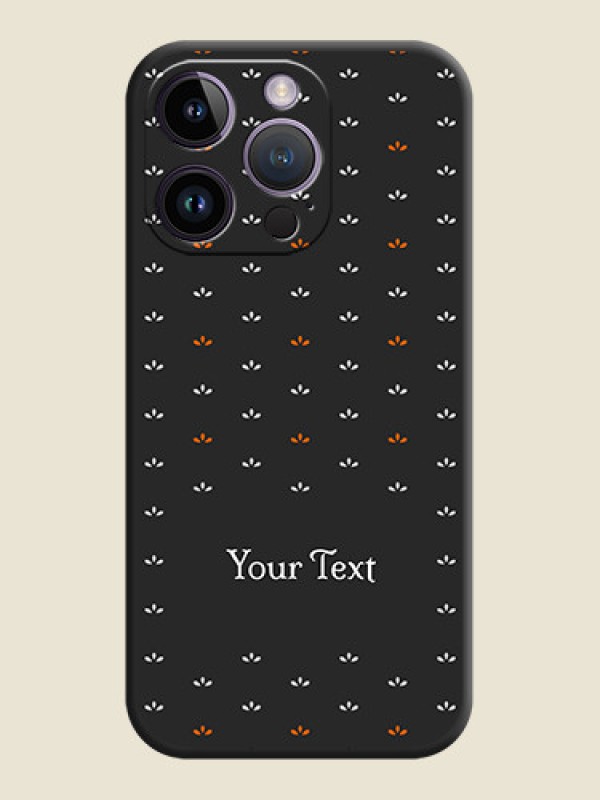 Custom Simple Pattern With Custom Text On Space Black Personalized Soft Matte Phone Covers -Apple Iphone 14 Pro