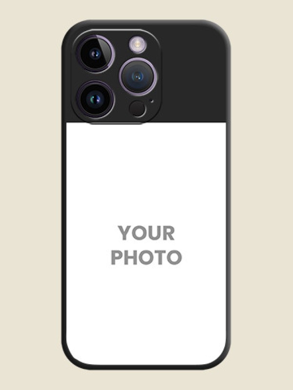 Custom Image Upload With Space Black Color On Custom Soft Matte Mobile Back Cover - iPhone 14 Pro