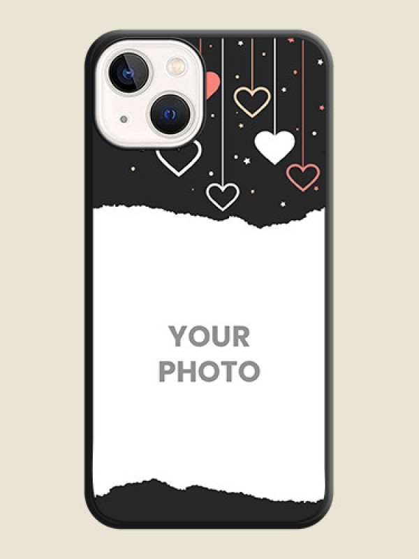 Custom Love Hangings with Splash Wave Picture on Space Black Custom Soft Matte Phone Back Cover - Apple iPhone 14 - alternate view