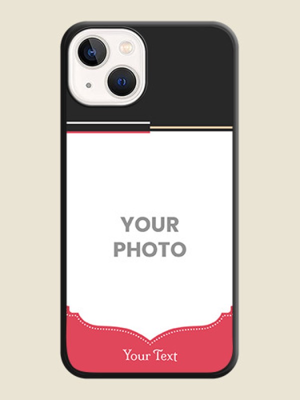 Custom Classic Plain Design with Name on Photo on Space Black Soft Matte Phone Cover - Apple iPhone 14 - alternate view