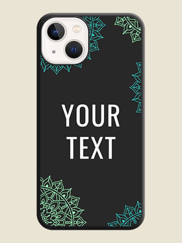 Custom Your Name with Floral Design on Space Black Custom Soft Matte Back Cover - Apple iPhone 14 - alternate view