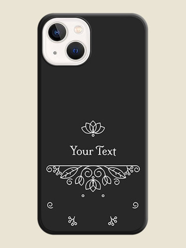 Custom Lotus Garden Custom Text On Space Black Personalized Soft Matte Phone Covers -Apple Iphone 14 - alternate view