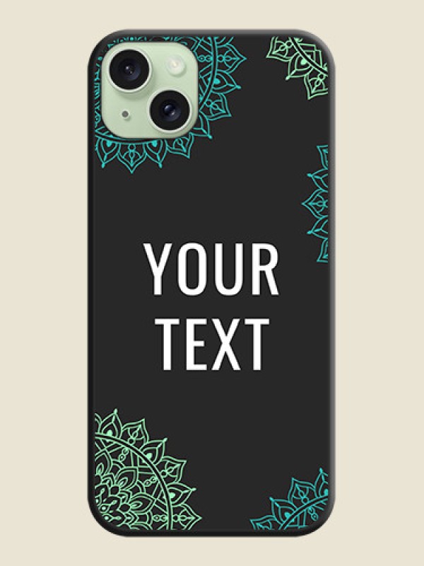 Custom Your Name with Floral Design on Space Black Custom Soft Matte Back Cover - iPhone 15 Plus - alternate view