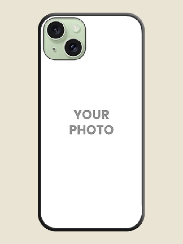 Custom Full Single Pic Upload On Space Black Personalized Soft Matte Phone Covers - iPhone 15 Plus - alternate view