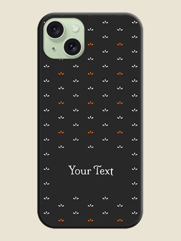 Custom Simple Pattern With Custom Text On Space Black Personalized Soft Matte Phone Covers - iPhone 15 Plus - alternate view