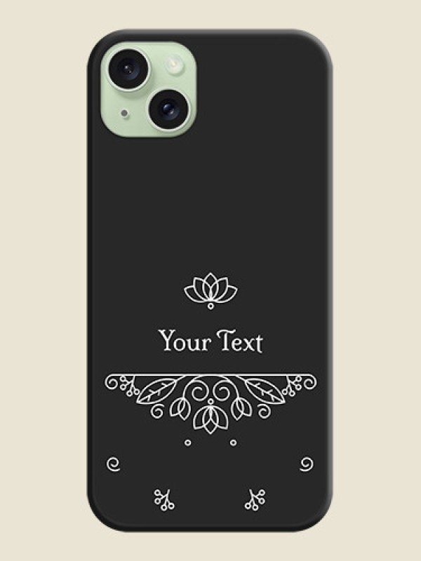 Custom Lotus Garden Custom Text On Space Black Personalized Soft Matte Phone Covers - iPhone 15 Plus - alternate view