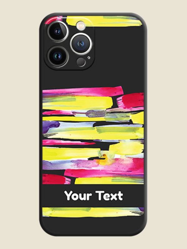 Custom Brush Coloured on Space Black Personalized Soft Matte Phone Covers - iPhone 15 Pro Max - alternate view