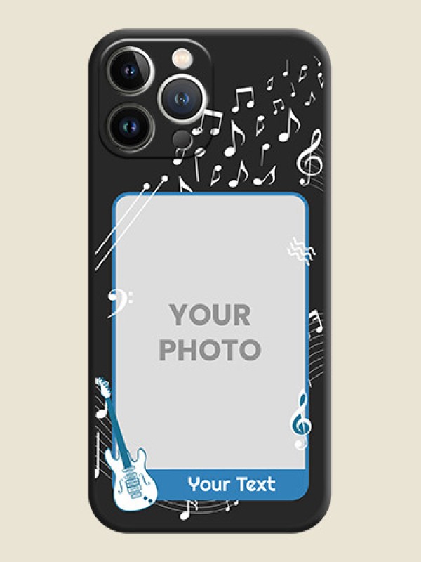 Custom Musical Theme Design with Text - Photo on Space Black Soft Matte Mobile Case - iPhone 15 Pro Max - alternate view