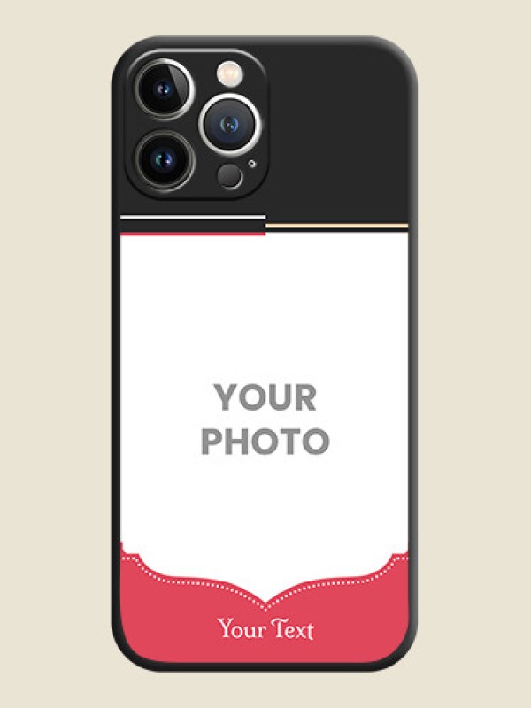Custom Classic Plain Design with Name - Photo on Space Black Soft Matte Phone Cover - iPhone 15 Pro Max - alternate view