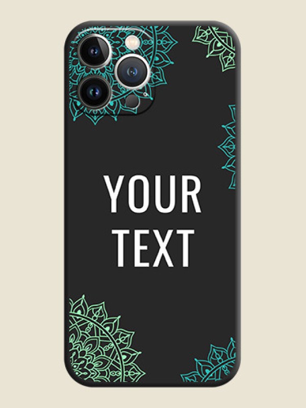 Custom Your Name with Floral Design on Space Black Custom Soft Matte Back Cover - iPhone 15 Pro Max - alternate view