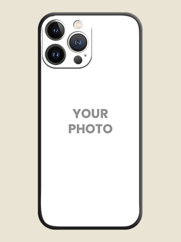 Custom Full Single Pic Upload On Space Black Personalized Soft Matte Phone Covers - iPhone 15 Pro Max - alternate view