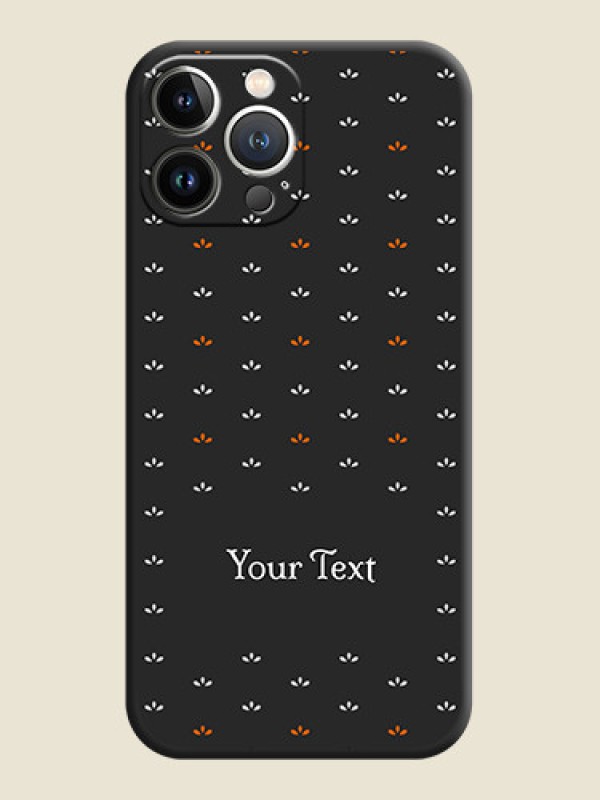 Custom Simple Pattern With Custom Text On Space Black Personalized Soft Matte Phone Covers - iPhone 15 Pro Max - alternate view