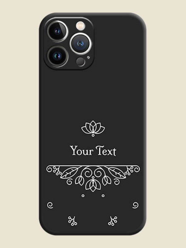 Custom Lotus Garden Custom Text On Space Black Personalized Soft Matte Phone Covers - iPhone 15 Pro Max - alternate view