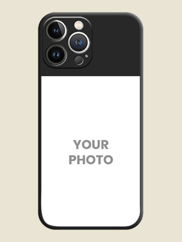 Custom Image Upload With Space Black Color On Custom Soft Matte Mobile Back Cover - iPhone 15 Pro Max - alternate view