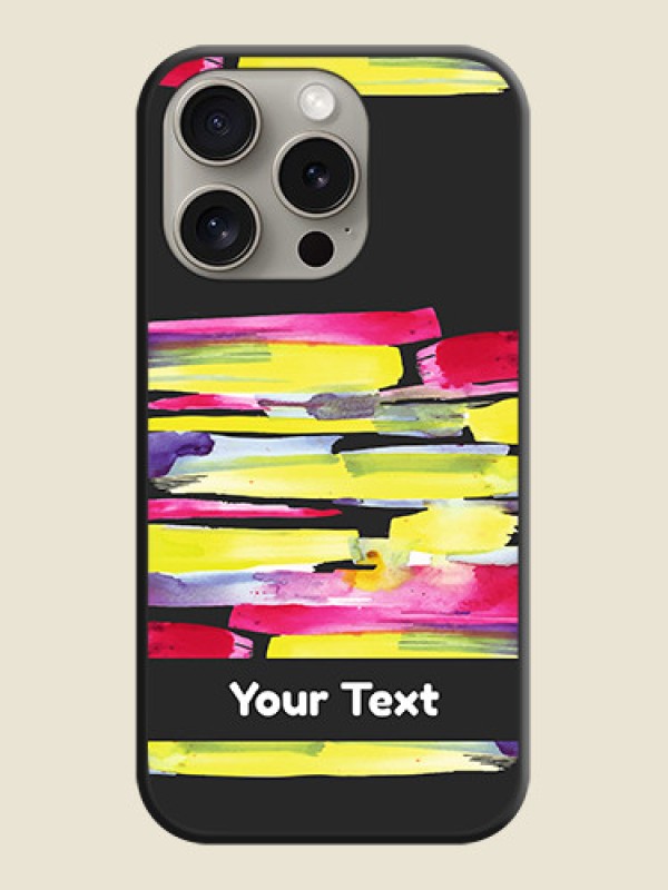 Custom Brush Coloured on Space Black Personalized Soft Matte Phone Covers - iPhone 15 Pro - alternate view