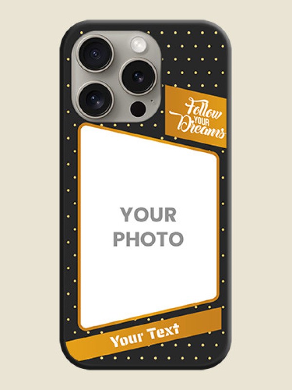 Custom Follow Your Dreams with White Dots on Space Black Custom Soft Matte Phone Cases - iPhone 15 Pro - alternate view
