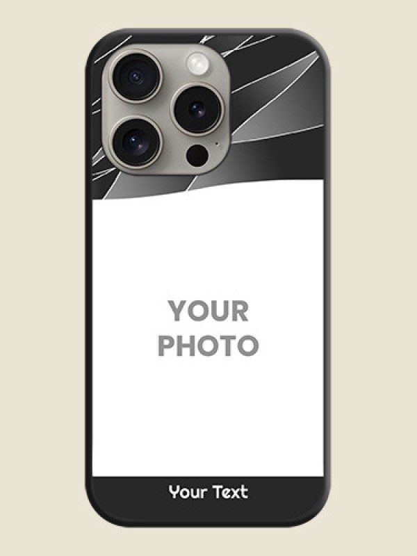 Custom Mixed Wave Lines - Photo on Space Black Soft Matte Mobile Cover - iPhone 15 Pro - alternate view