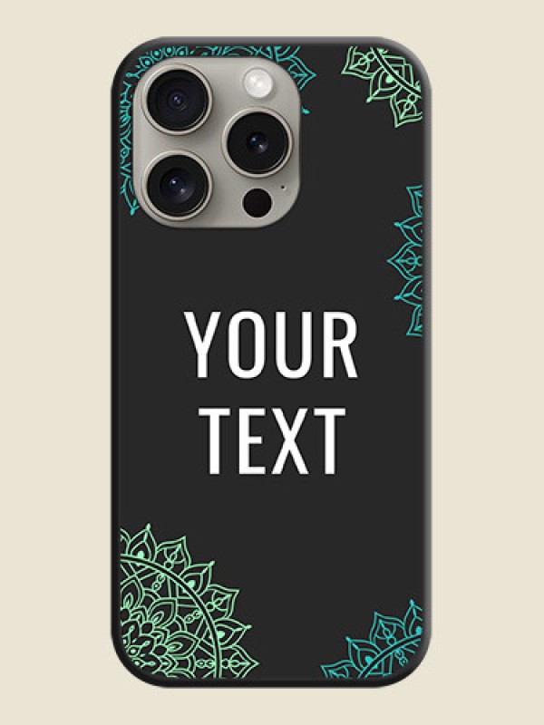 Custom Your Name with Floral Design on Space Black Custom Soft Matte Back Cover - iPhone 15 Pro - alternate view