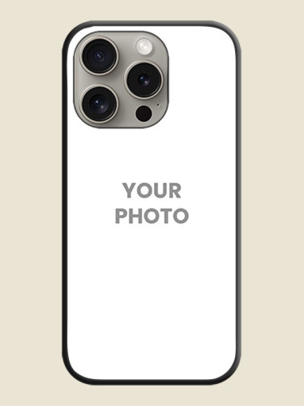 Custom Full Single Pic Upload On Space Black Personalized Soft Matte Phone Covers - iPhone 15 Pro - alternate view
