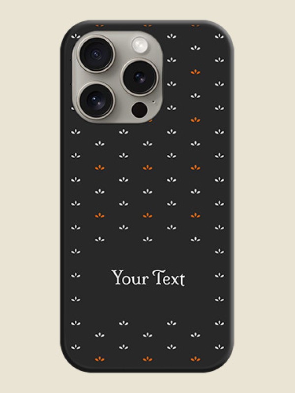 Custom Simple Pattern With Custom Text On Space Black Personalized Soft Matte Phone Covers - iPhone 15 Pro - alternate view