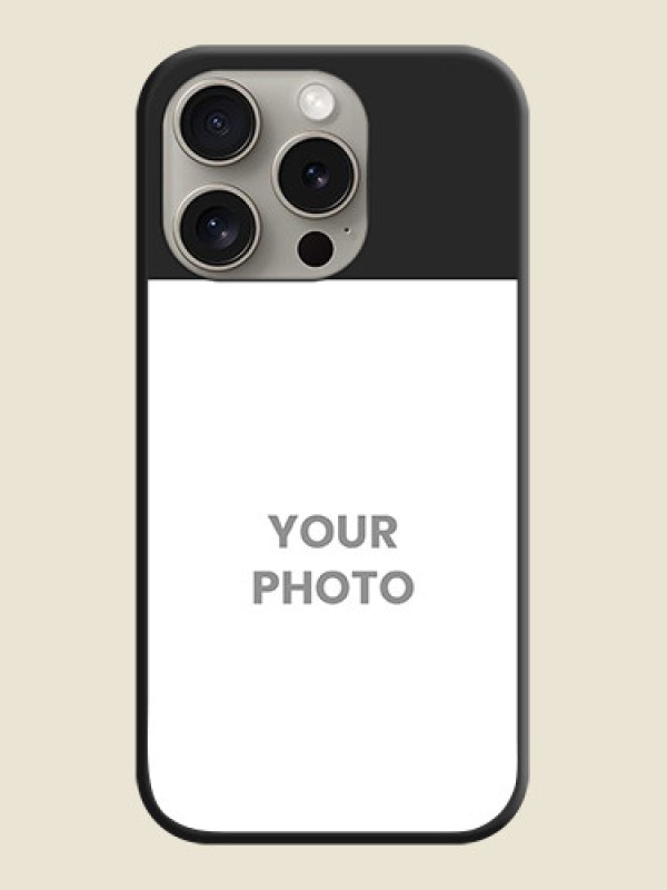 Custom Image Upload With Space Black Color On Custom Soft Matte Mobile Back Cover - iPhone 15 Pro - alternate view
