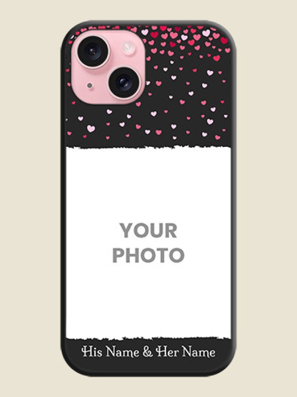 Custom Fall in Love with Your Partner - Photo on Space Black Soft Matte Phone Cover - iPhone 15 - alternate view