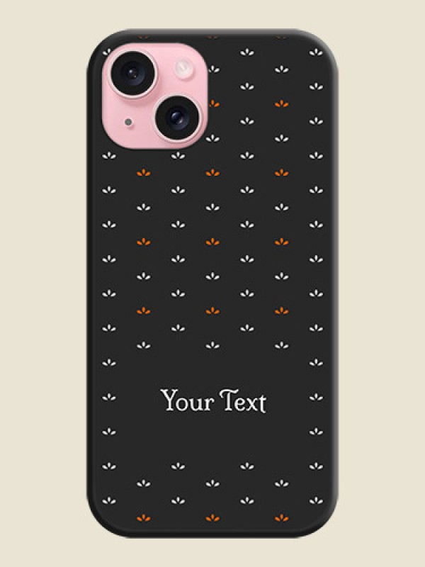 Custom Simple Pattern With Custom Text On Space Black Personalized Soft Matte Phone Covers - iPhone 15 - alternate view