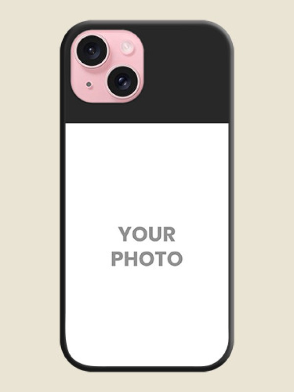Custom Image Upload With Space Black Color On Custom Soft Matte Mobile Back Cover - iPhone 15 - alternate view