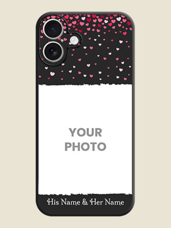 Custom Fall in Love with Your Partner on Photo On Space Black Custom Soft Matte Mobile Back Cover - iPhone 16 Plus - alternate view